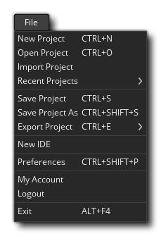 The File Menu