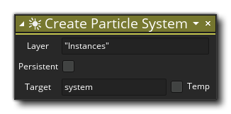Create Particle System Action