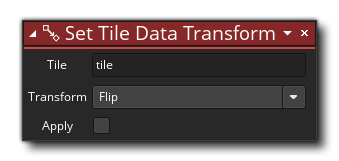 Set Tile Data Transform Action