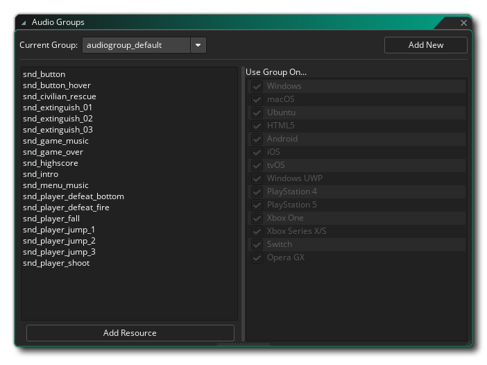 Audio Group Editor