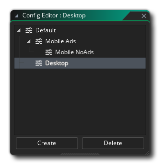 Child Configurations In The Configuration Editor