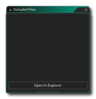 The Included Files Editor