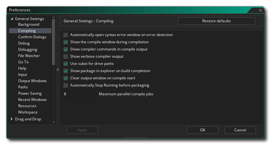 Compiling Preferences