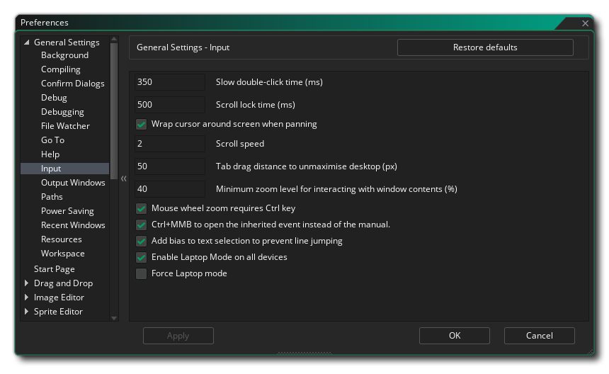 Input Window Prefs