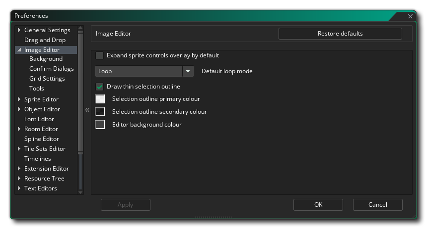Image Editor Prefs